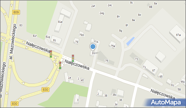 Lublin, Nałęczowska, 77, mapa Lublina