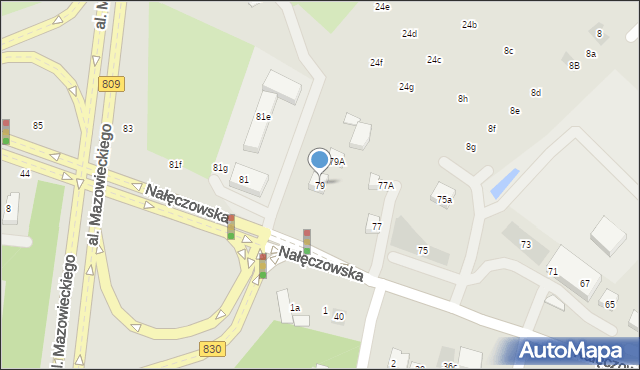 Lublin, Nałęczowska, 79, mapa Lublina