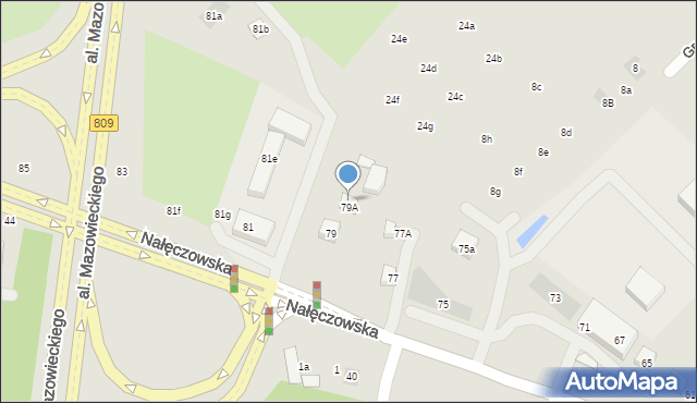 Lublin, Nałęczowska, 79d, mapa Lublina