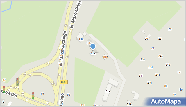 Lublin, Nałęczowska, 81a, mapa Lublina