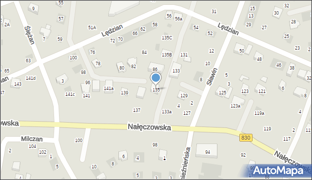 Lublin, Nałęczowska, 135, mapa Lublina