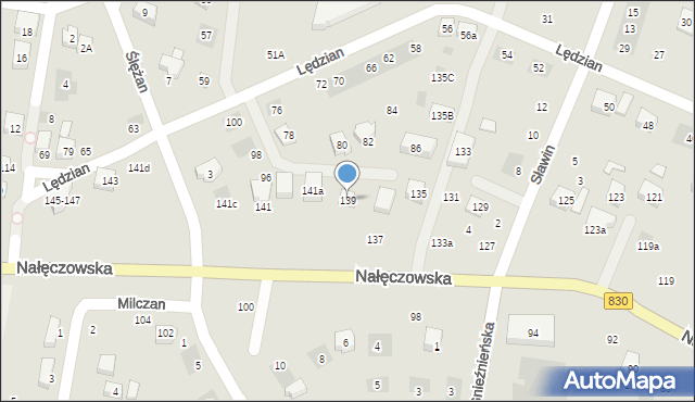 Lublin, Nałęczowska, 139, mapa Lublina