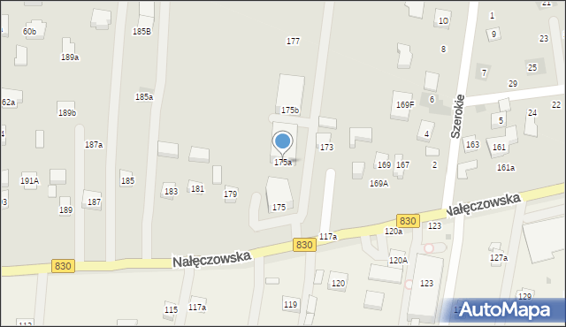 Lublin, Nałęczowska, 175a, mapa Lublina