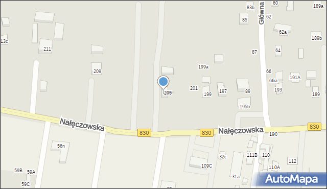 Lublin, Nałęczowska, 205a, mapa Lublina