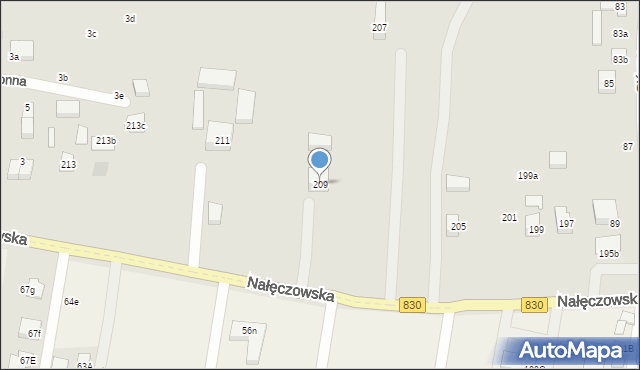 Lublin, Nałęczowska, 209, mapa Lublina