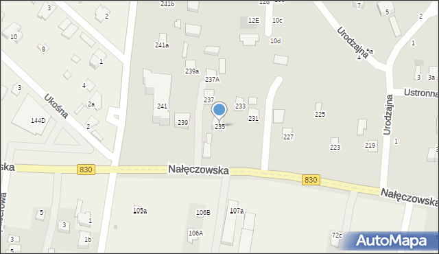 Lublin, Nałęczowska, 235, mapa Lublina