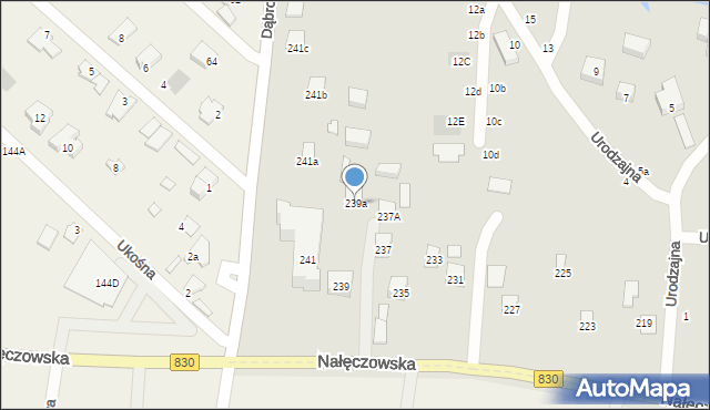 Lublin, Nałęczowska, 239a, mapa Lublina