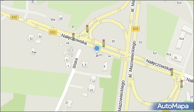 Lublin, Nałęczowska, 46, mapa Lublina