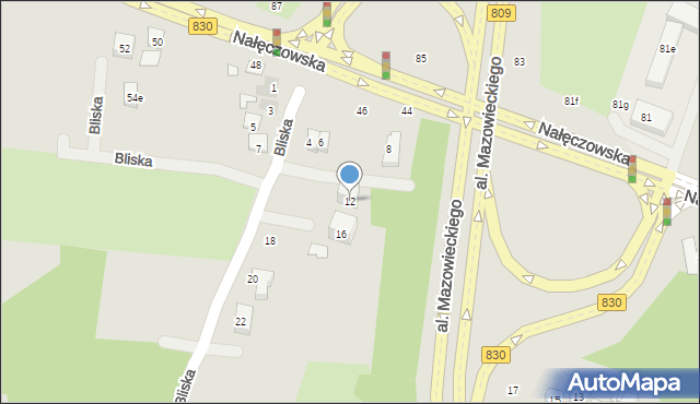 Lublin, Nałęczowska, 46b, mapa Lublina