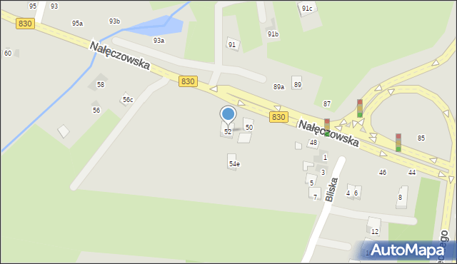 Lublin, Nałęczowska, 52, mapa Lublina