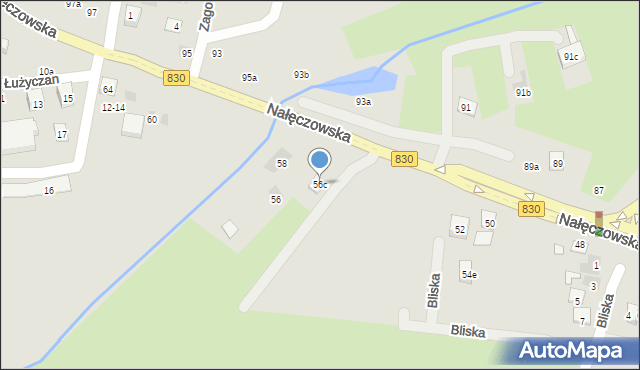 Lublin, Nałęczowska, 56c, mapa Lublina