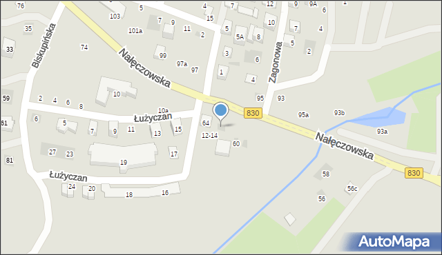 Lublin, Nałęczowska, 62, mapa Lublina