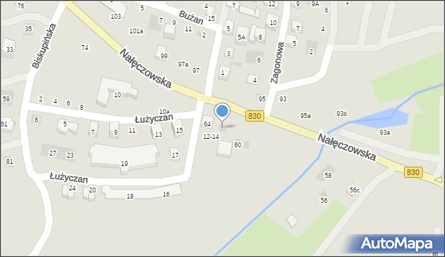 Lublin, Nałęczowska, 62, mapa Lublina