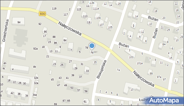 Lublin, Nałęczowska, 76, mapa Lublina