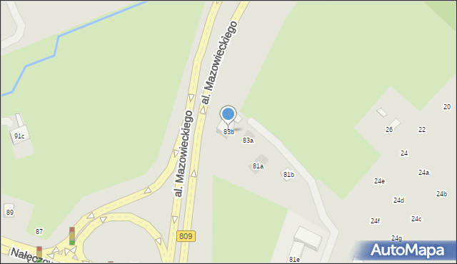 Lublin, Nałęczowska, 83b, mapa Lublina