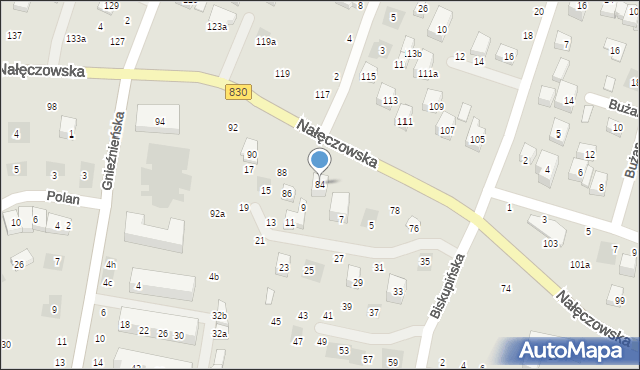 Lublin, Nałęczowska, 84, mapa Lublina