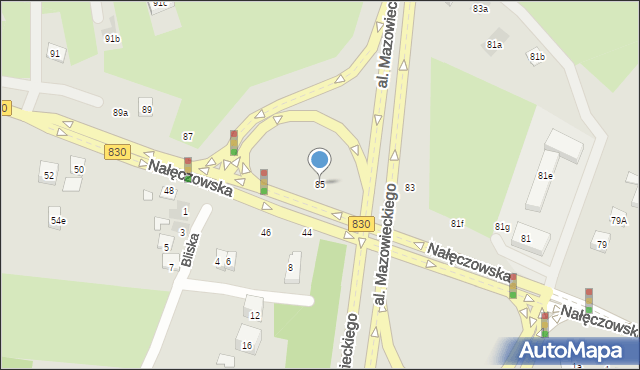 Lublin, Nałęczowska, 85, mapa Lublina