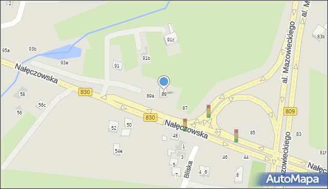 Lublin, Nałęczowska, 89, mapa Lublina