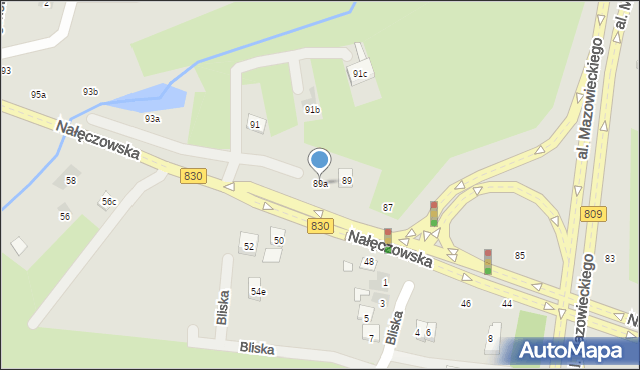 Lublin, Nałęczowska, 89a, mapa Lublina