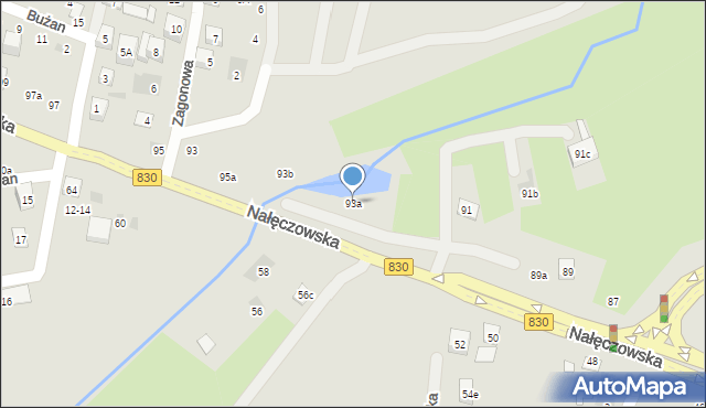 Lublin, Nałęczowska, 93a, mapa Lublina