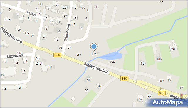 Lublin, Nałęczowska, 93b, mapa Lublina