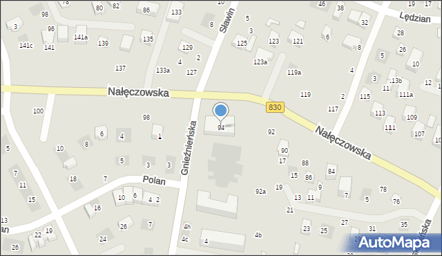 Lublin, Nałęczowska, 94, mapa Lublina