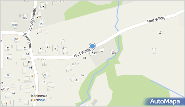 Lusina, Nad Wilgą, 10A, mapa Lusina