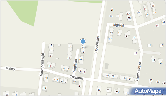 Lusówko, Nagietka, 6, mapa Lusówko