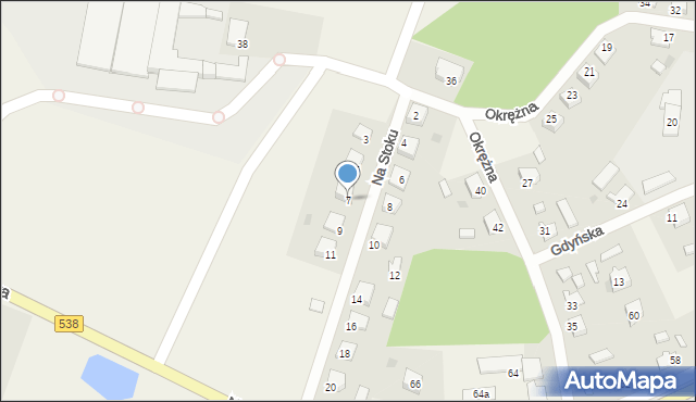 Marzęcice, Na Stoku, 7, mapa Marzęcice