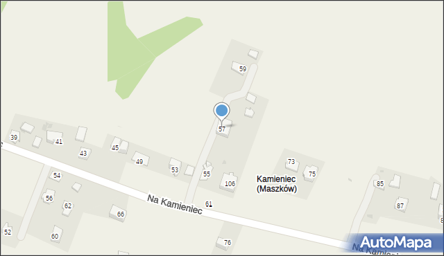 Maszków, Na Kamieniec, 57, mapa Maszków