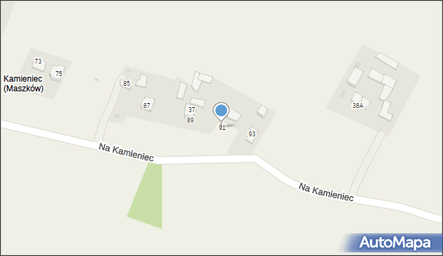 Maszków, Na Kamieniec, 91, mapa Maszków