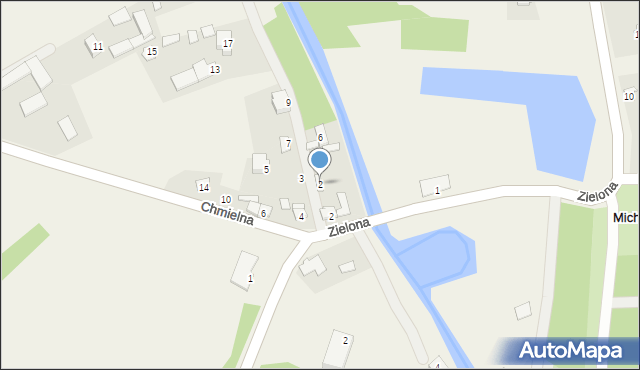 Michalów, Nadrzeczna, 2, mapa Michalów