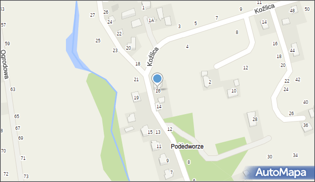 Michałowice, Nad Dłubnią, 16, mapa Michałowice