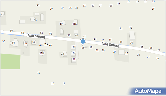 Michałowice, Nad Strugą, 35, mapa Michałowice