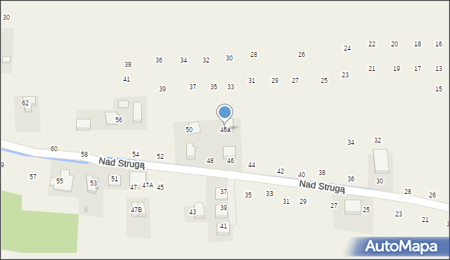 Michałowice, Nad Strugą, 46a, mapa Michałowice