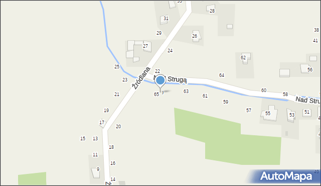 Michałowice, Nad Strugą, 69, mapa Michałowice