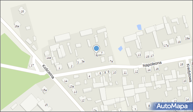 Miedzna, Napoleona, 5, mapa Miedzna