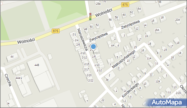 Mielec, Naruszewicza, 1/5, mapa Mielca