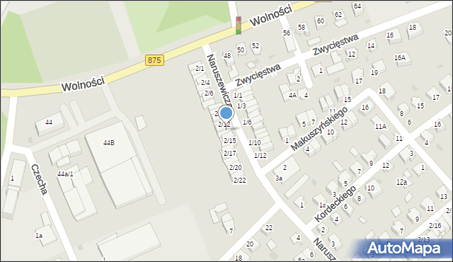 Mielec, Naruszewicza, 2/13, mapa Mielca