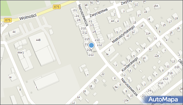 Mielec, Naruszewicza, 2/21, mapa Mielca