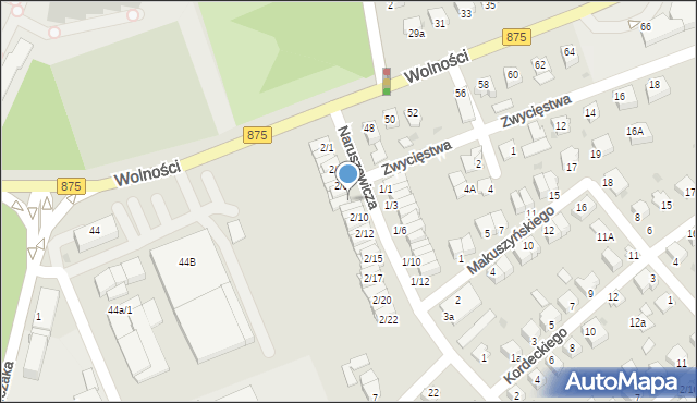 Mielec, Naruszewicza, 2/8, mapa Mielca