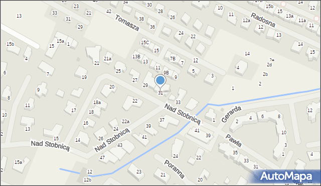 Mierzyn, Nad Stobnicą, 31, mapa Mierzyn