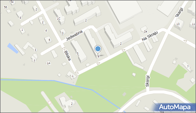 Milanówek, Na Skraju, 4, mapa Milanówek