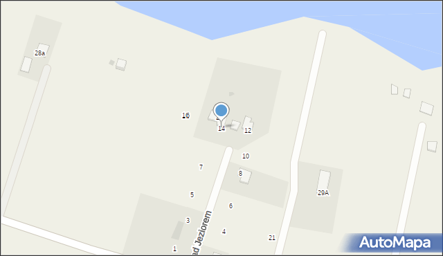 Mirakowo, Nad Jeziorem, 14, mapa Mirakowo