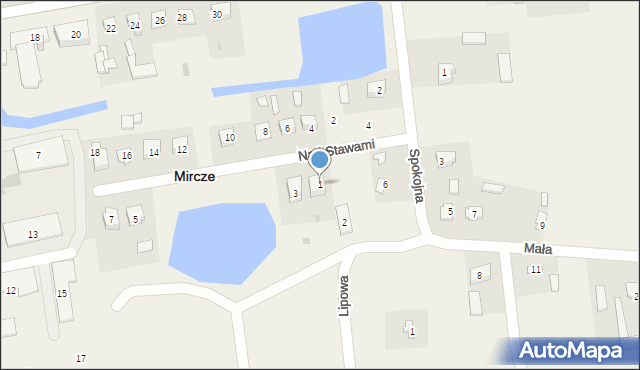 Mircze, Nad Stawami, 1, mapa Mircze