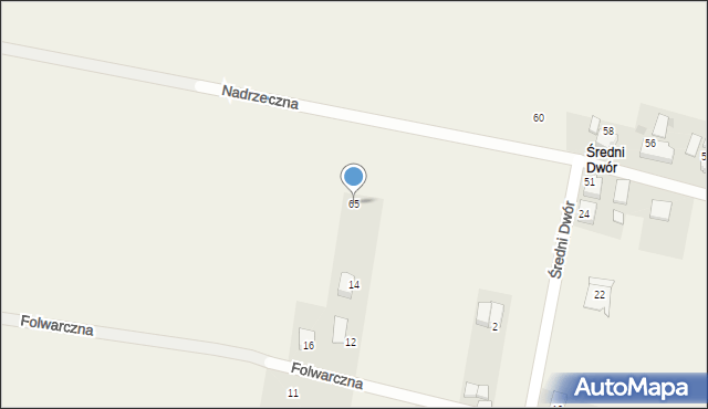 Mizerów, Nadrzeczna, 65, mapa Mizerów