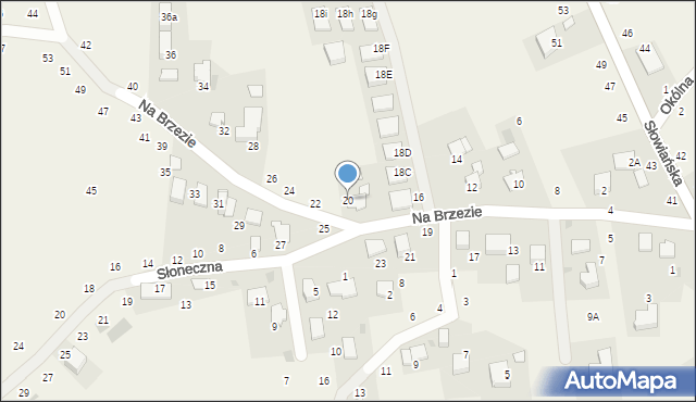 Modlniczka, Na Brzezie, 20, mapa Modlniczka