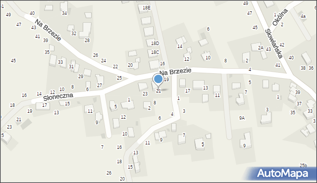 Modlniczka, Na Brzezie, 21, mapa Modlniczka