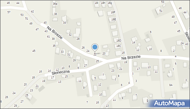 Modlniczka, Na Brzezie, 22, mapa Modlniczka