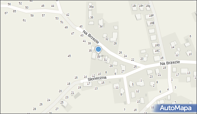 Modlniczka, Na Brzezie, 33, mapa Modlniczka